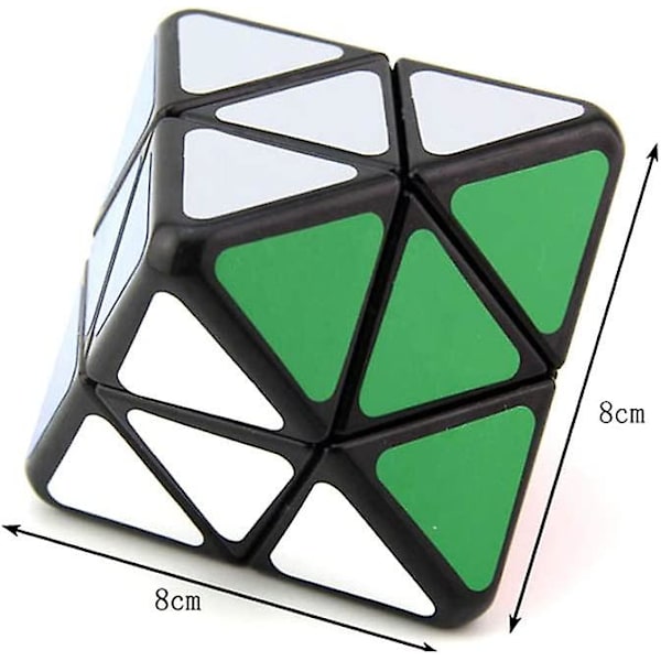 Wabjtam 4-akselinen Octahedron Speed ​​Cube Puzzle Neliakselinen Octahedron Diamond Shape Magic Puzzle Cube -ES