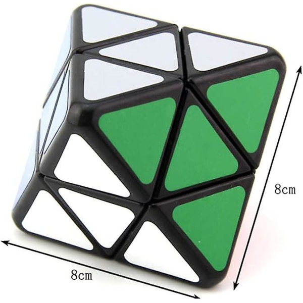 Wabjtam 4-axlig Octahedron Speed ​​Cube Puzzle Fyraxlig Octahedron Diamond Shape Magic Puzzle Cube -ES