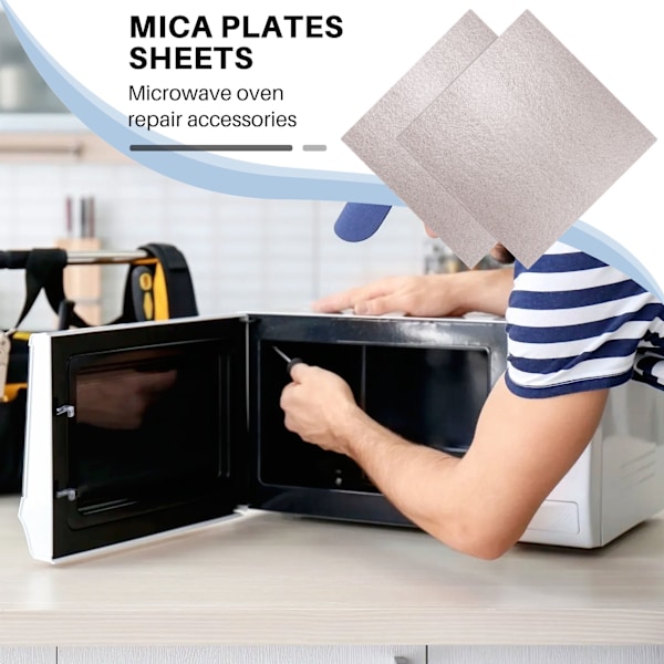2 stk. 13 x 13 cm Mikrobølgeovn Reparationsdel Glimmerplader