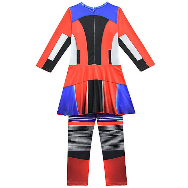 Børnepige Descendants 3 Evie Jumpsuit Cospaly Kostume Halloween Fæstekjole - Multifarvet 7-8 Years