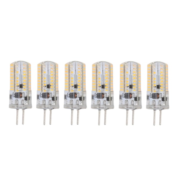 6 kpl GY6.35 LED-lamppuja 5W AC 12V Lämmin valkoinen 2700-3000K Valkoinen 6000-6500K 500lm 72 LED-lamppua Yhteensopiva kodin ja toimiston kanssa Lämmin valkoinen