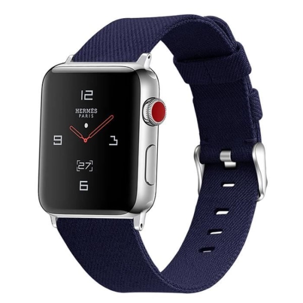 Blue Canvas klokkerem erstatningsklokkerem kompatibel med Apple Watch IWatch 1/2/3/4