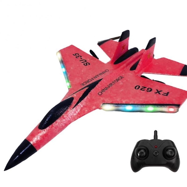 Rc Foam Aircraft Su-35 Fx-620 Ty8 Radio Control Glider Remote Control Fighter B01 red with light