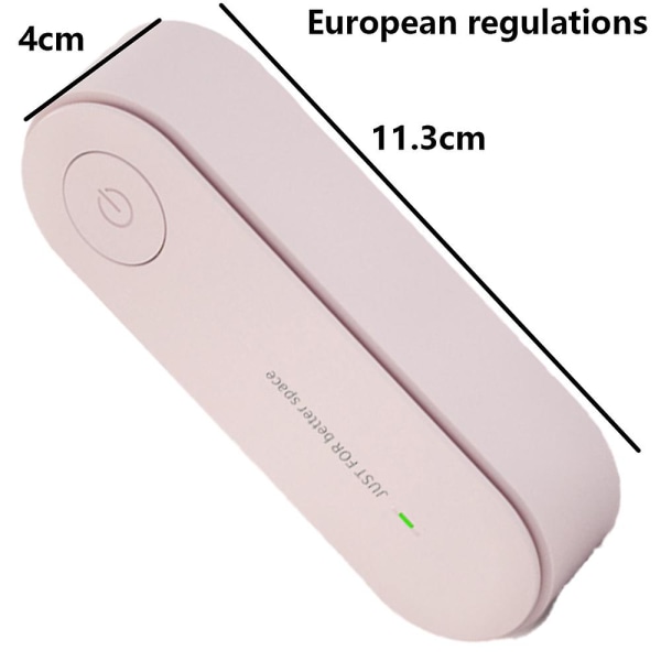 Plug-in mini bærbar luftrenser for soverom, toaletter, stue, bad, skap, kjæledyrrom-eu Pink-EU