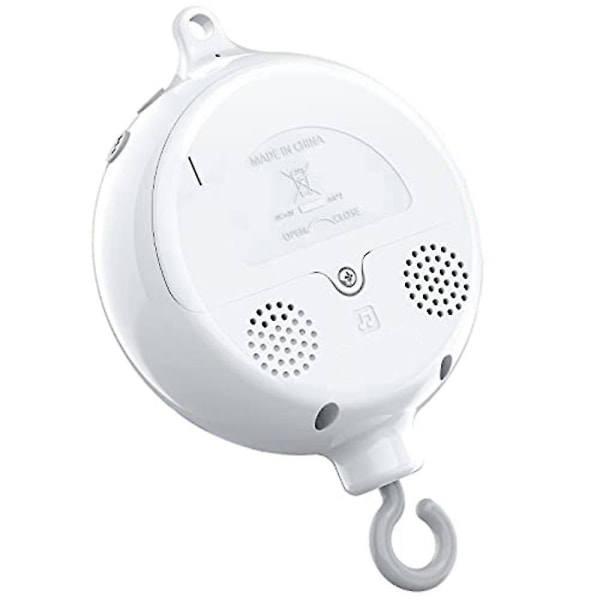 Pinnasängyn Mobiilimoottori Baby Musiikki Box Spinner 3 tilassa äänenvoimakkuuden säätö 12 kehtolaulua Automaattinen virrankatkaisu White