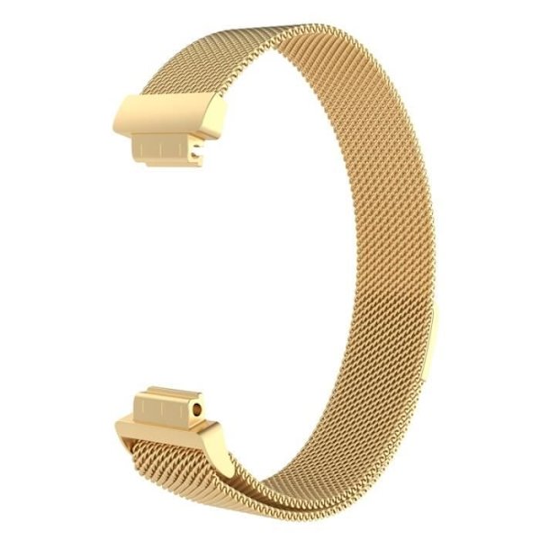 230 mm magnetisk Milanese rustfri stålrem til fitbit inspirerer/inspirer HR -Guld