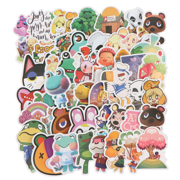 50st Animal Crossing Game Stickers Skateboard Kylskåp Laptop Lu