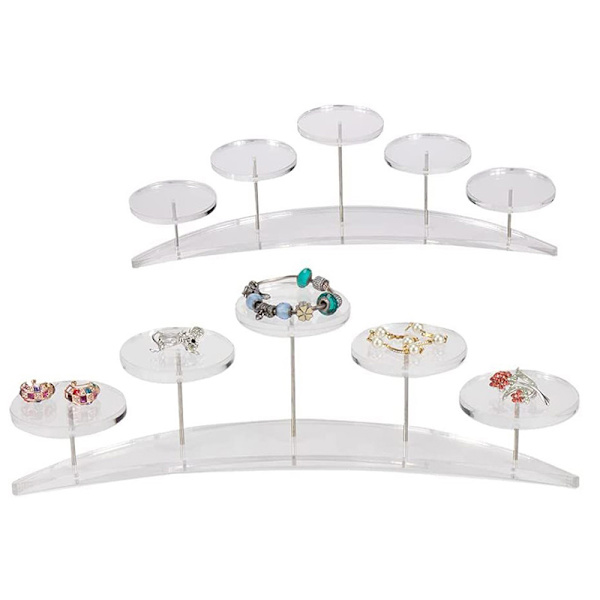 Akryl Cupcake Stand 5-vånings display Hylla Cake Donut Model Transparent