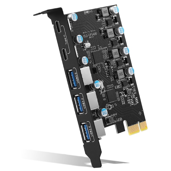 5 Gbps USB 3.2 Gen1 USBC PCIE Card Hub PCI Express-kort PCIE-3A2C