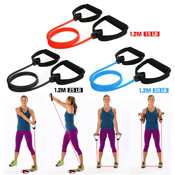 Fitness Träningslinor Dragrep Stretch Resistance Bands Elast Red
