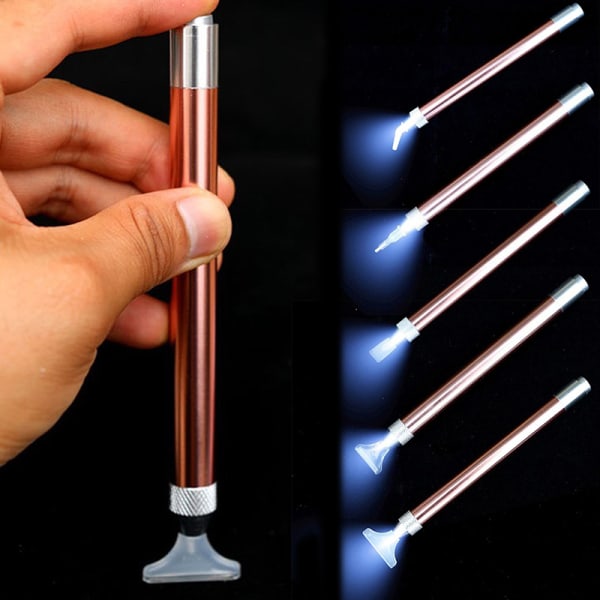Diamond Painting Pen Lighting Point Drill Pen med förstoringsglas B-7Pcs