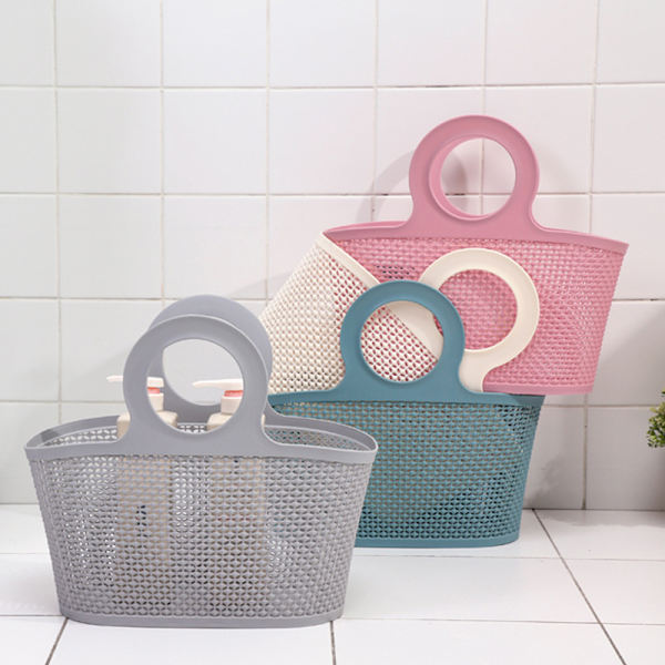 Bärbar badkorg i plast Badrum Diverse förvaringskorg Pink M
