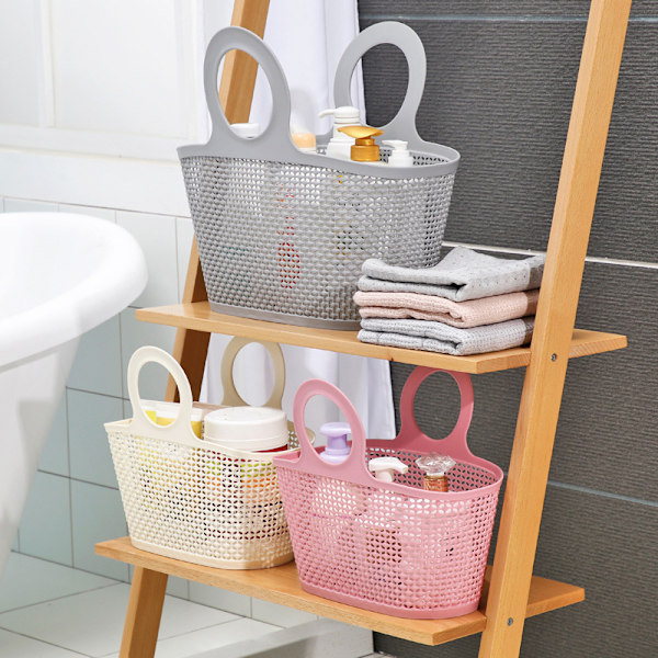 Bärbar badkorg i plast Badrum Diverse förvaringskorg Pink M