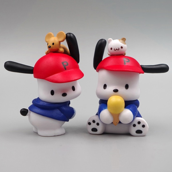 2 st/ set Pochacco Sanrio barn DIY dekor barnleksak