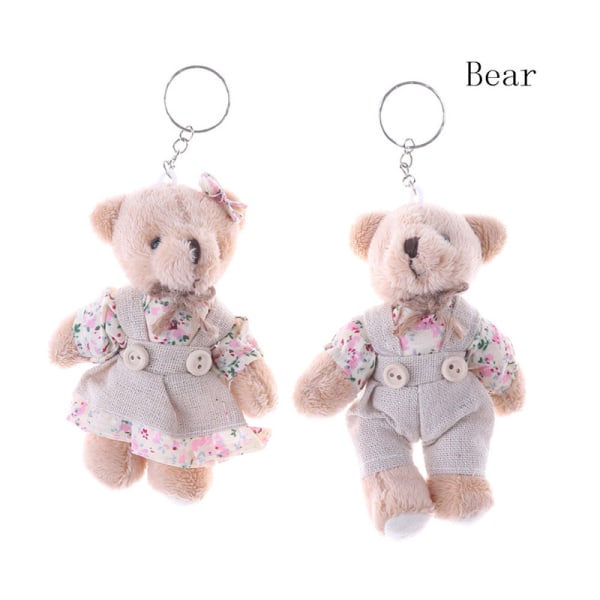 1 par björn plyschleksaker blommig tyg Nalle Bea Bear