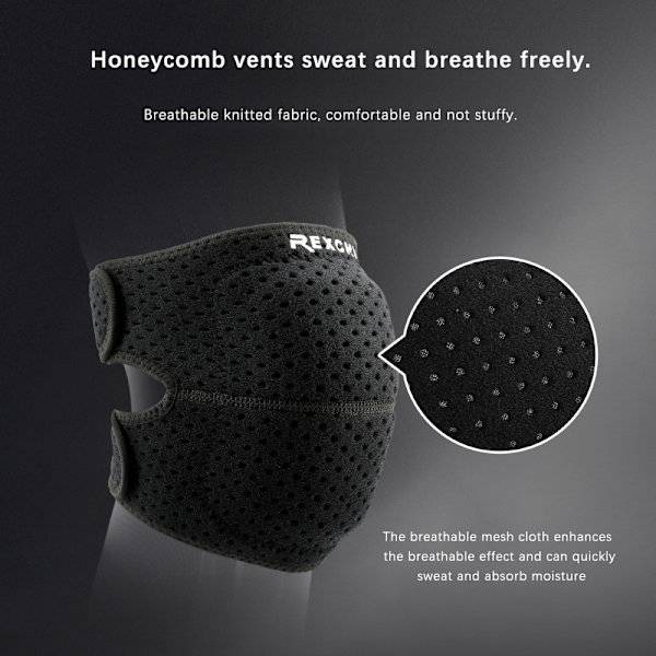 Honeycomb Andningsbar förtjockad svampdyna för utomhussporter black L