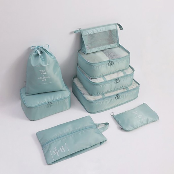 Resväska Organizer Kläder Bagage Organizer Lake Blue 6 PCS