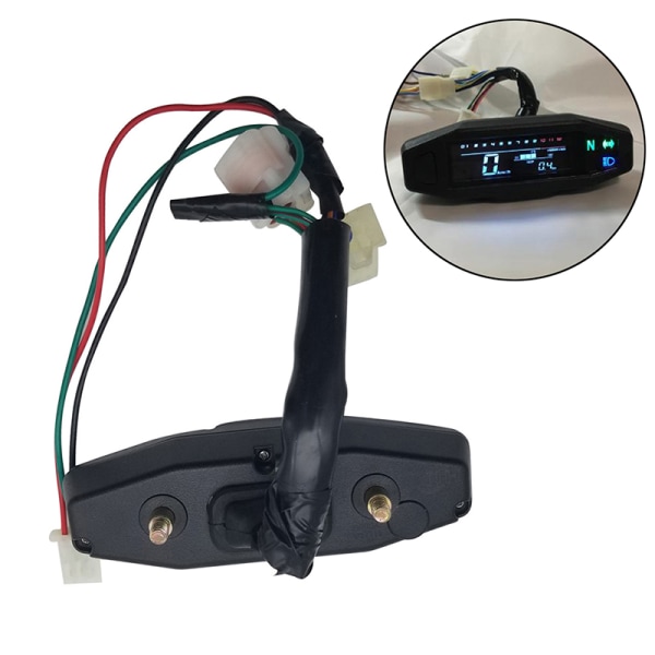 Motorcykel LCD Hastighetsmätare Digital Odemeter Elektrisk Injektion&amp; One Size