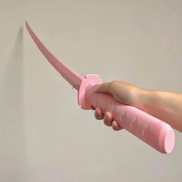 3D-utskrift teleskopiskt svärd infällbar Katana-leksak Pink