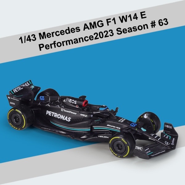 2023 -AMG Petronas F1 Alloy modell Fordonsleksak 2023 W14-63