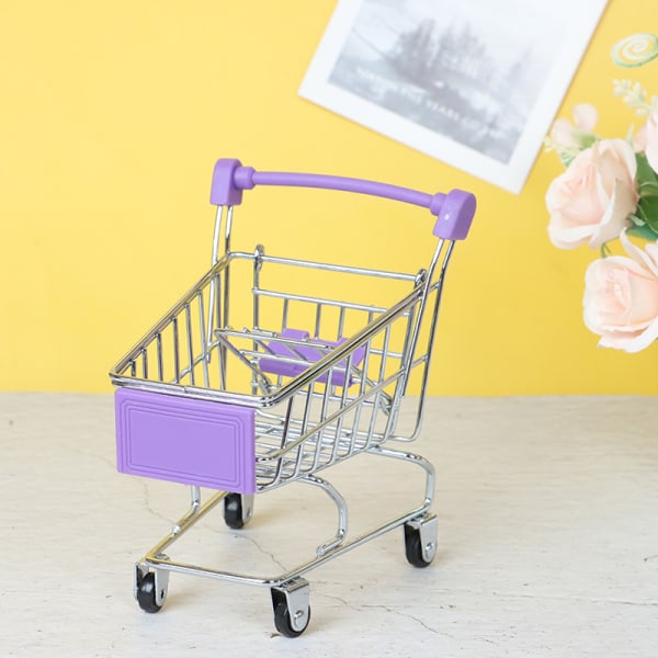 1 st Mini Shopping Cart Supermarket Handcart Shopping Cart Sto Purple