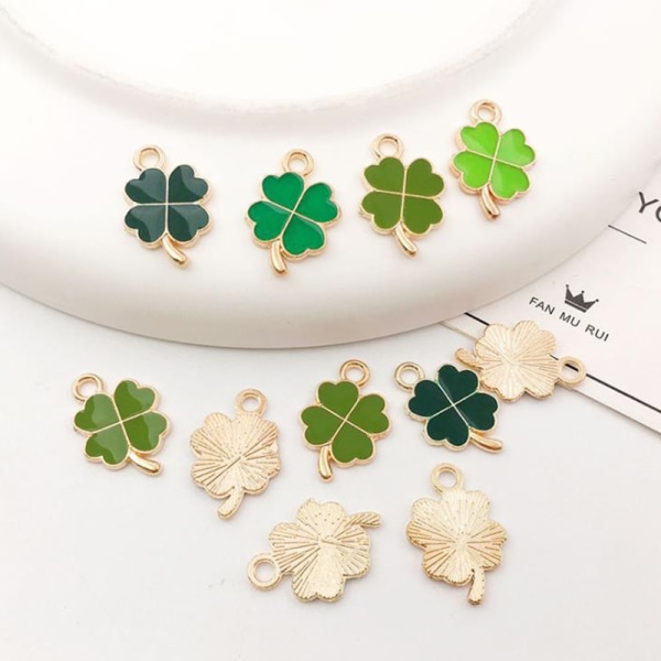 48st/ Set Fyrklöver Halsband Berlocker Hängen för DIY Mak