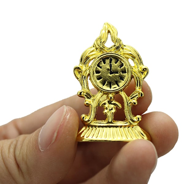 1:12 Miniatyr guldklocka dockhus DIY dockhus inredning acce