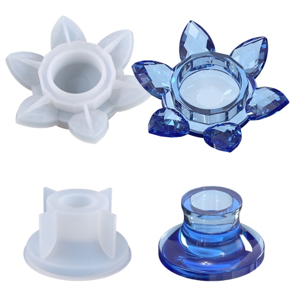 DIY Kristall Epoxi Mold Lotus Ljushållare Mould B