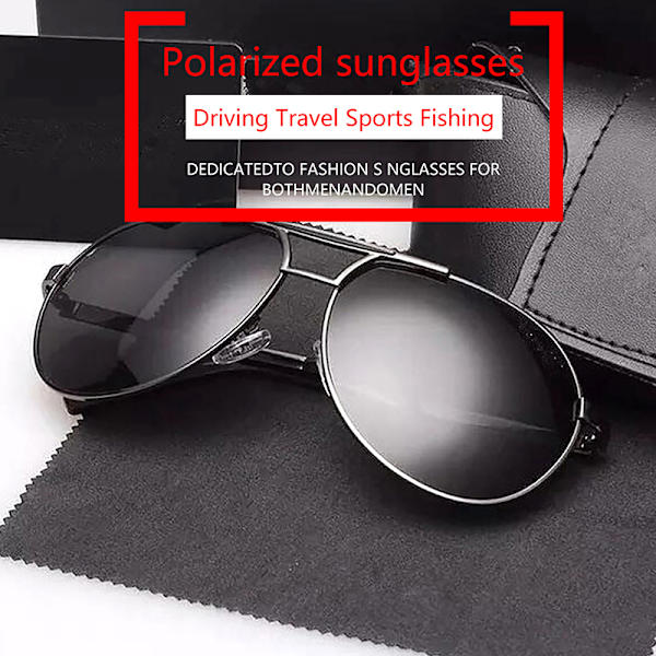 Polariserade solglasögon för män silver