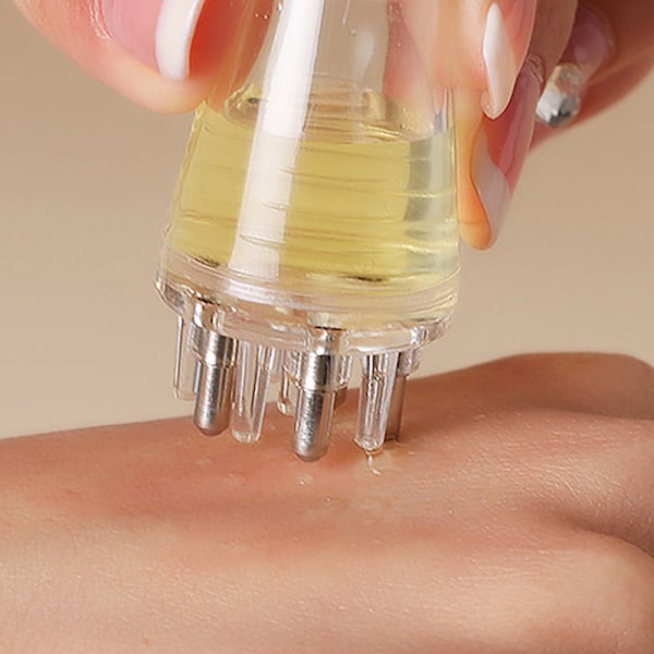 Mini Portable Scalp Applicator Hårrötter Massage Kam Gray
