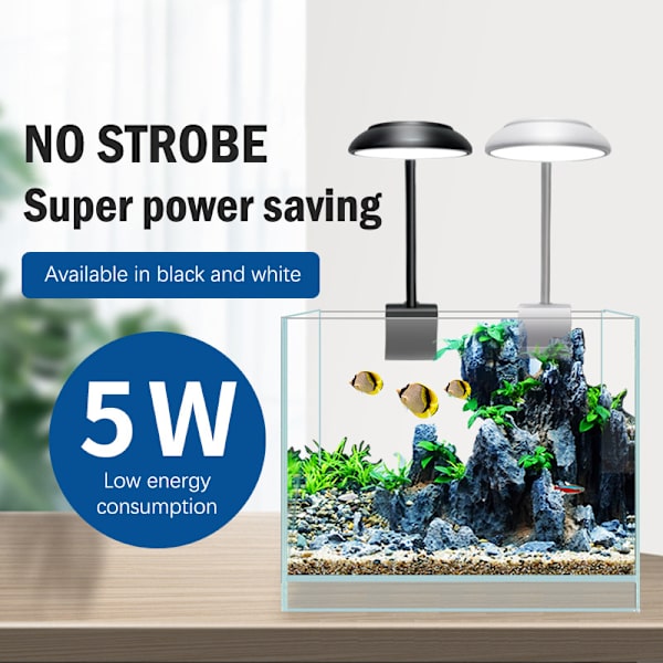 Fish Tanks Clip-on Light LED Beads Lights 360-graders rotationer White