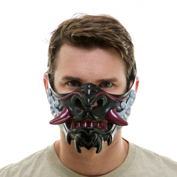 Halvmask Röd Prajnaparamita Mask Halloween Ond Djävul Fest Ma A3