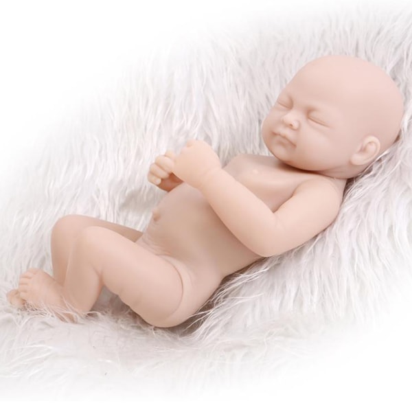 Vattentät Vinyl Silikon Reborn Baby Doll Kit Handgjord DIY Doll