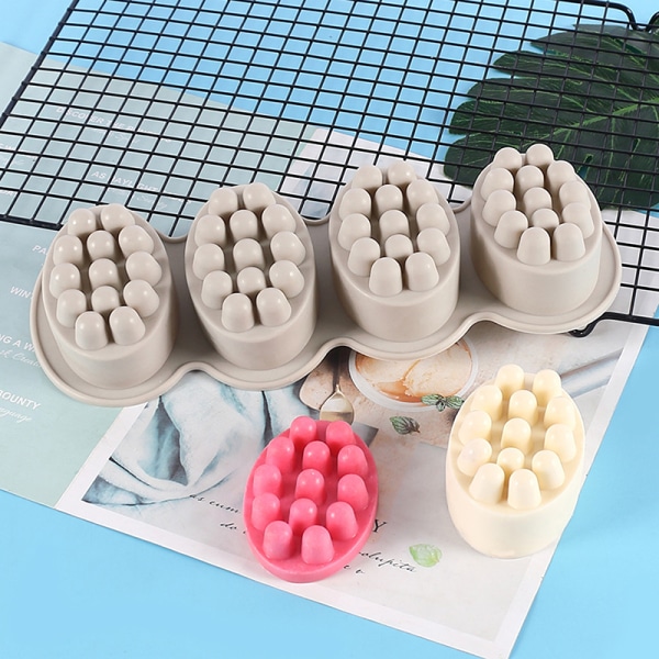 3D handgjorda tvål molds DIY Resin Oval Shape Massage Så