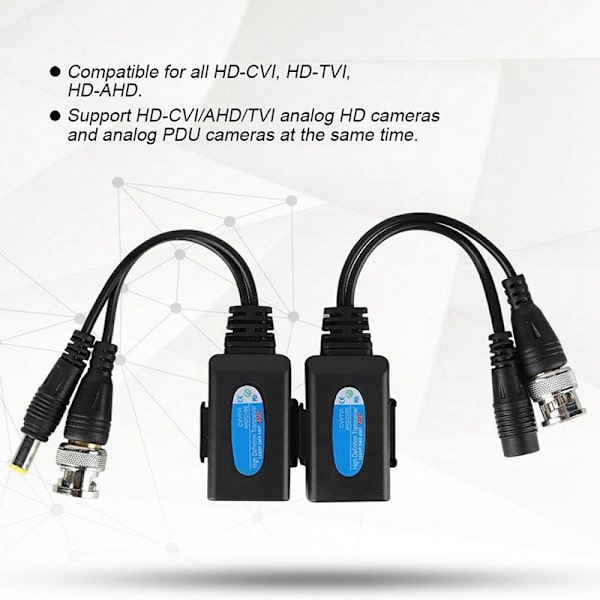 1 par Coax BNC Video Power Balun Transceiver till CAT5e 6 RJ45