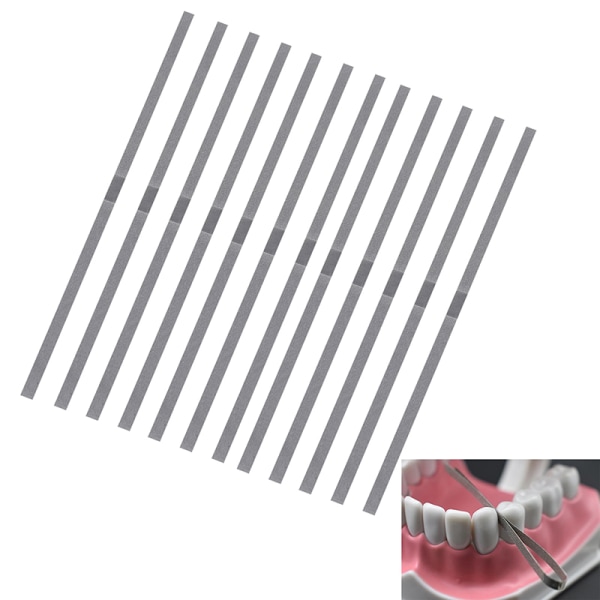 12 st 4 mm Dental metall polerstift Strip Enkel yta Wht one size