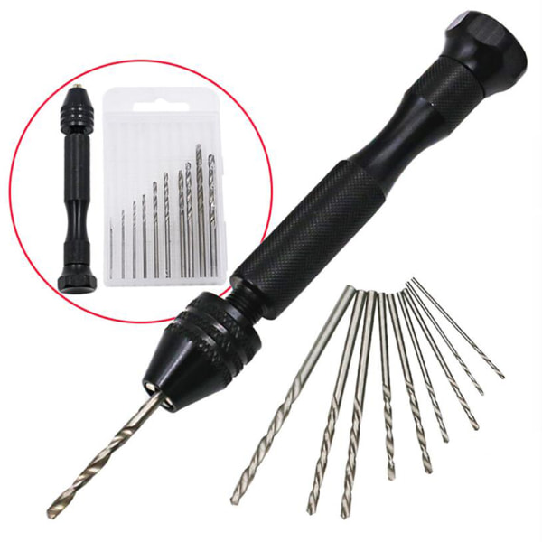 Handborr i aluminium Keyless Chuck Reamer Twist Drill Jewelr Set