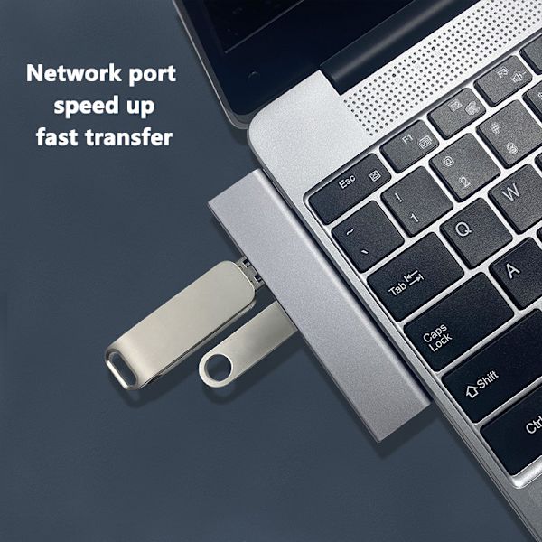 USB3.0 Hub 4 Ports Extended Plug USB Splitter Laptop Tillbehör