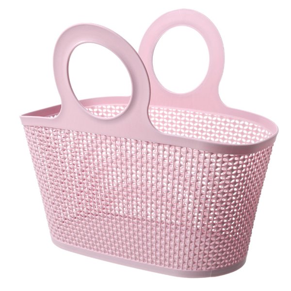 Bärbar badkorg i plast Badrum Diverse förvaringskorg Pink M