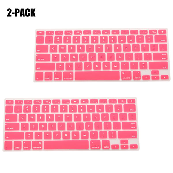 2ST Silikontangentbord Skin Cover Case för bok Air Pro 13&quot; 15&quot; pink