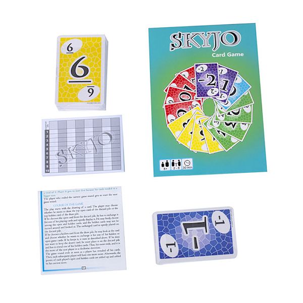 1 låda med "Skyjo Card Game" Family Gathering Game Card