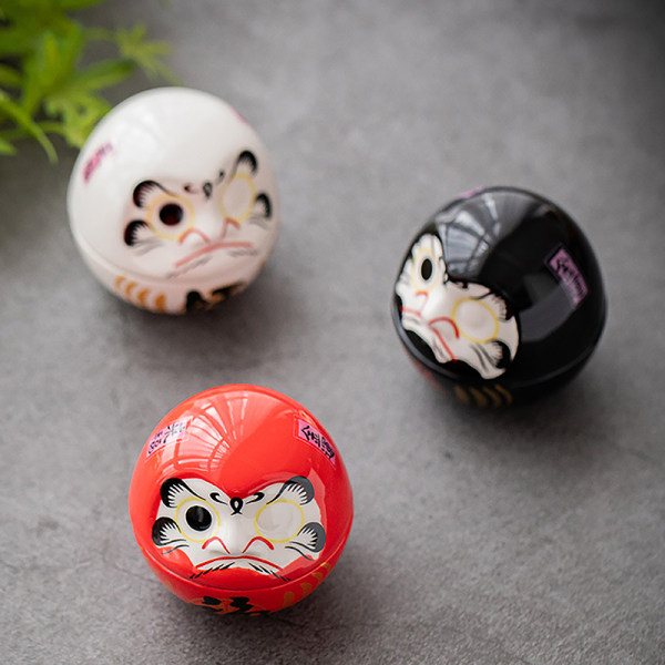 Keramiska Daruma Hantverk Lucky Fortune Ornament Landskapsdekor Blue