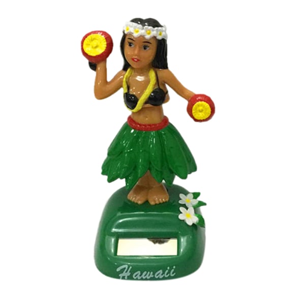 Solar Powered Dancing Swinging Animated Bobble Dancer Car Decor Hawaii Girl Red-1