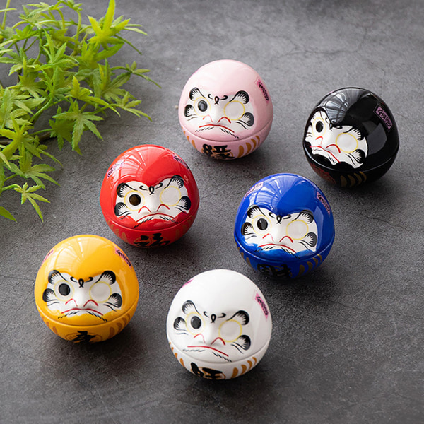 Keramiska Daruma Hantverk Lucky Fortune Ornament Landskapsdekor Blue