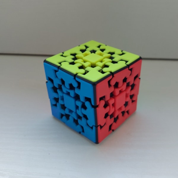 3x3 Gear Cube Original Stickerless Smooth och Gear Mechanism Pe Multicolor