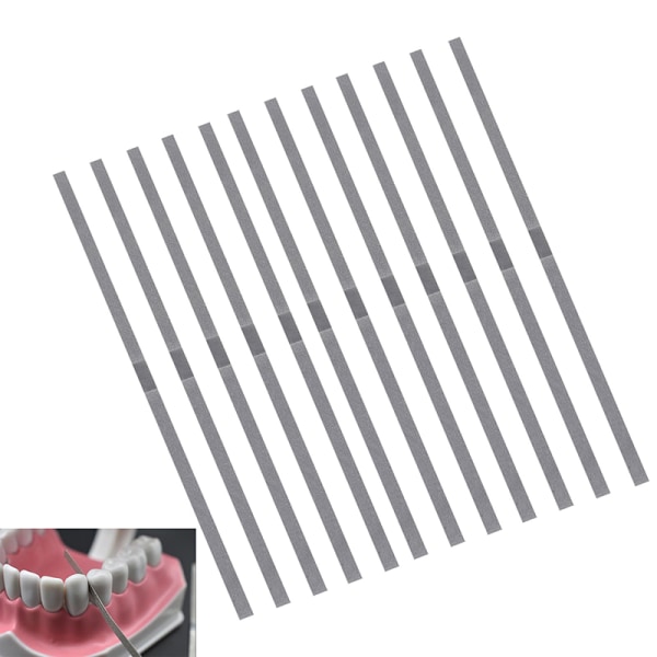 12 st 4 mm Dental metall polerstift Strip Enkel yta Wht one size