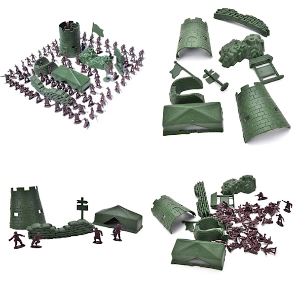 100 st 3cm Soldat City Gate Tower Sandsäck Militärmodell