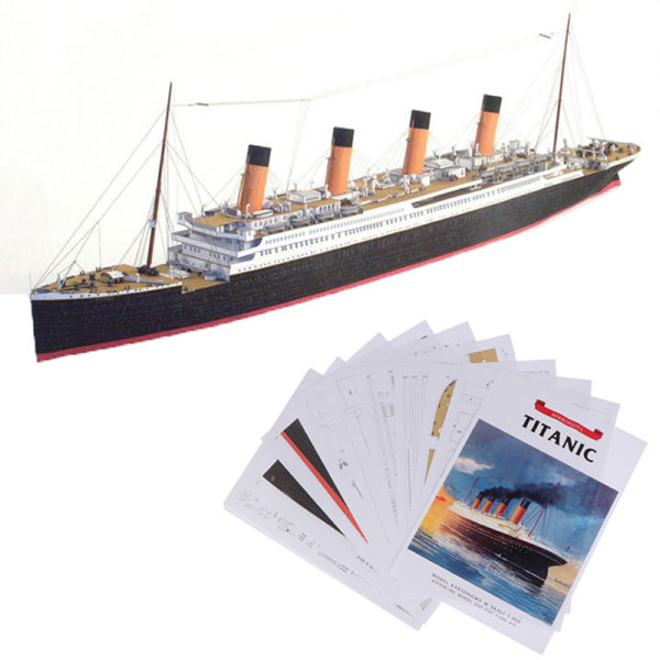 1:400 DIY Hantverk Titanic Ship 3D-pappersmodeller Leksaker