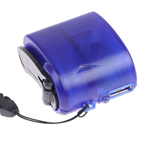 Miniladdare Handvev USB Mobiltelefon Utomhus nödladdare Blue