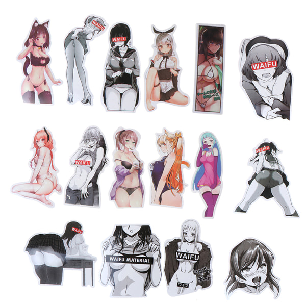 100 st Sexiga tjejer Anime Stickers DIY Scrapbook resväska Laptop